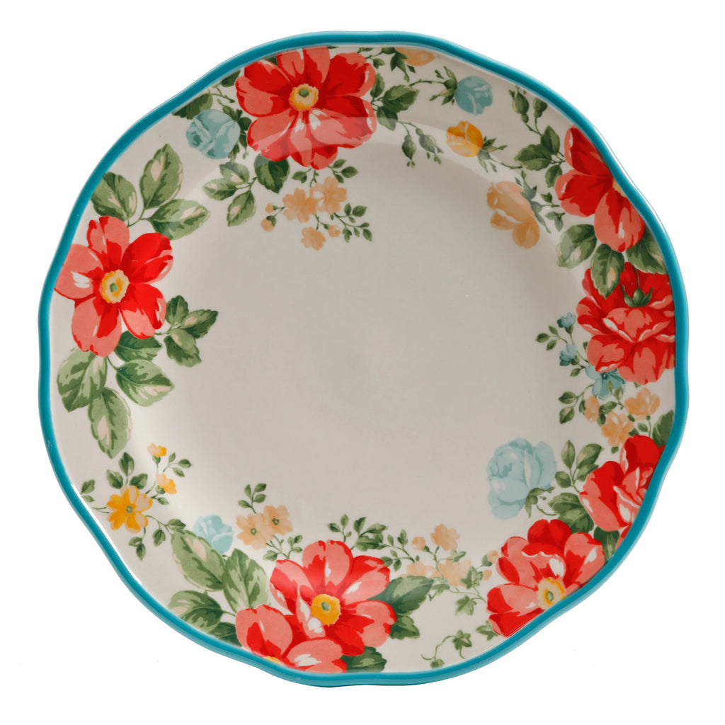 12 Piece Vintage Floral Dinnerware X108196