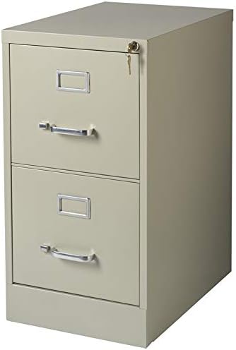 2 Drawer Black Metal Vertical File Cabinet H96543