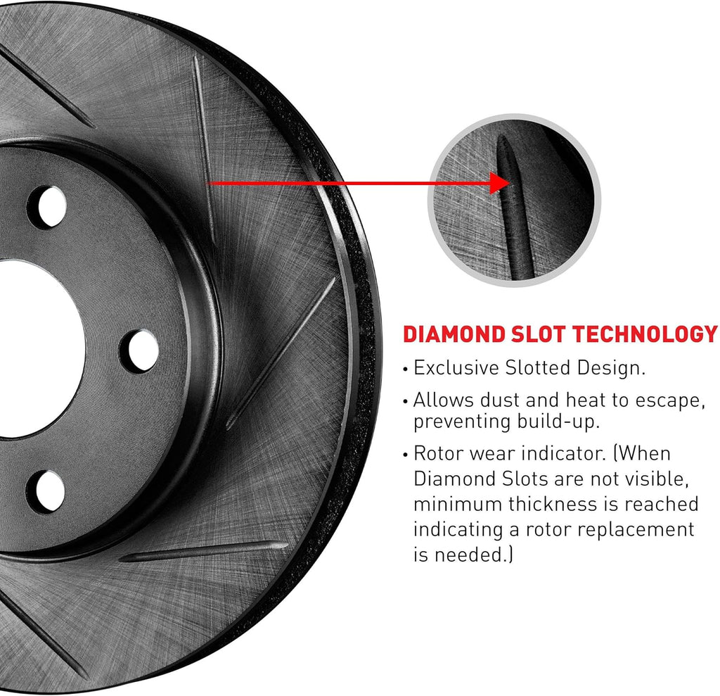 Slotted Brake Rotors & Semi-Met Brake Pads I17486