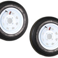 2-Pack Trailer Tire & Rim 4.80-12 12x22 Load C 4 Lug White Spoke K516029