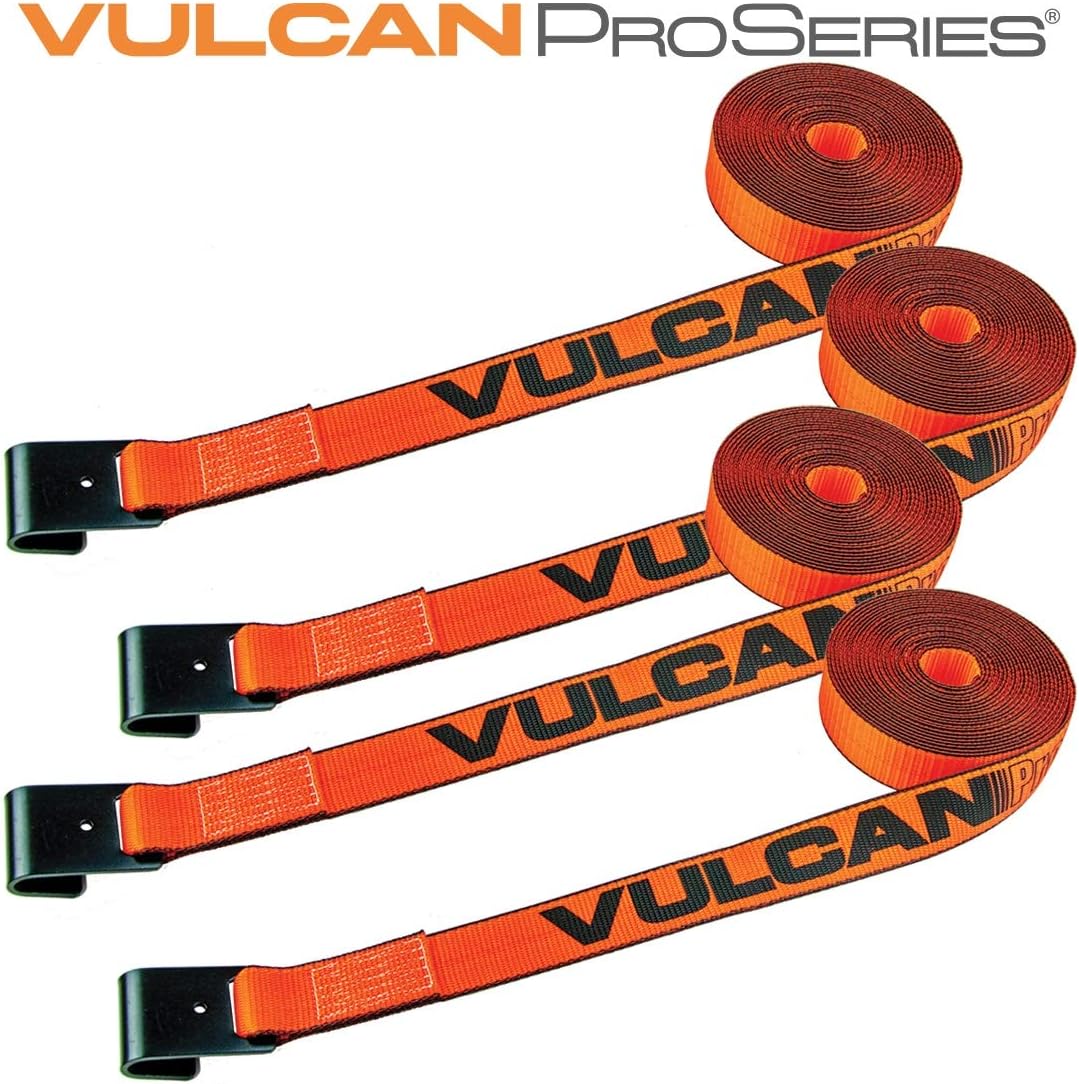 2 Inch x 27 Foot Winch Strap with Flat Hook, 4 Pack E404493