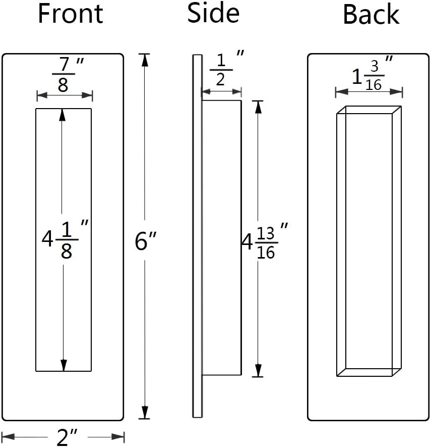 Oil Rubbed Bronze Flush Pull (6 Pack) T36617