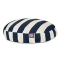 Navy Blue Vertical Stripe Medium Round Pet Bed X338