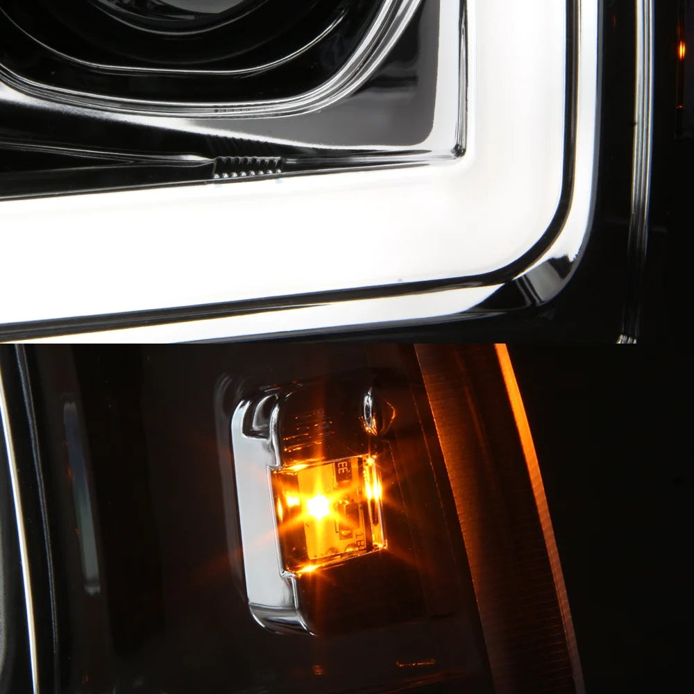 LED Tube Bar Projector Headlights Driver and Passenger Side P94215