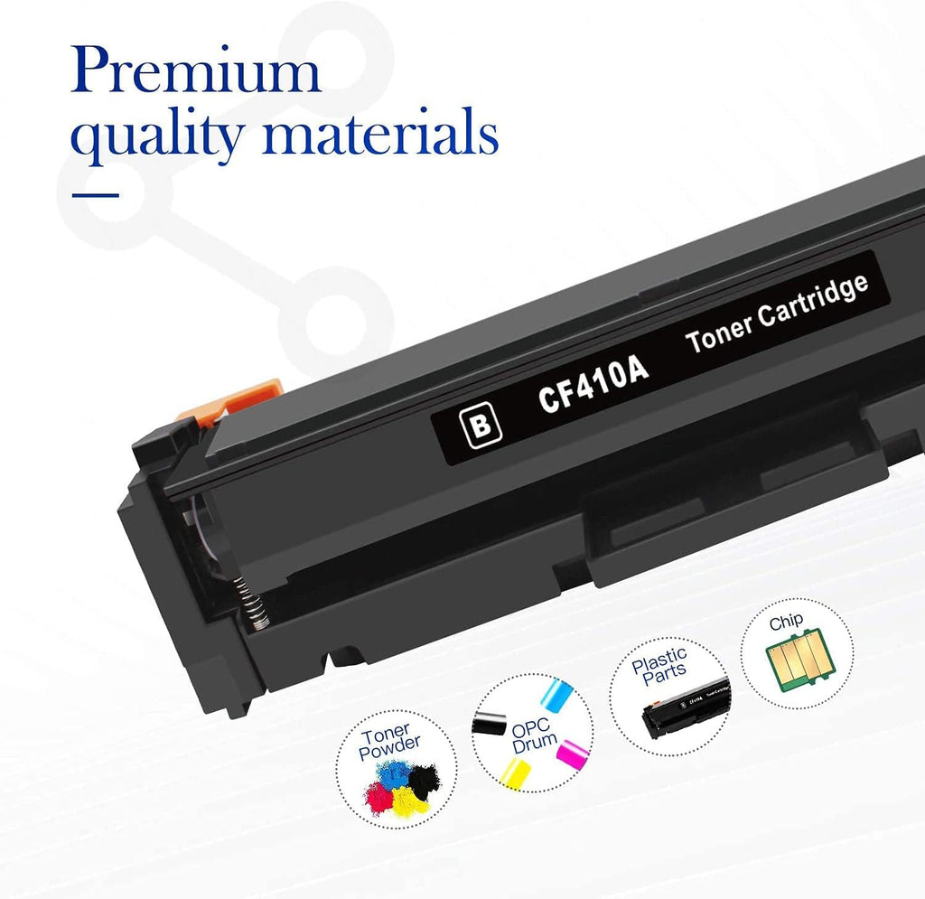 Compatible Toner Cartridges 410A 410X CF410A CF411A CF412A CF413A (1BK+1C+1M+1Y) A762031