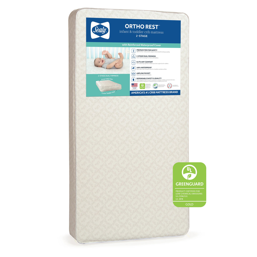 Gray Innerspring Crib and Toddler Mattress J796