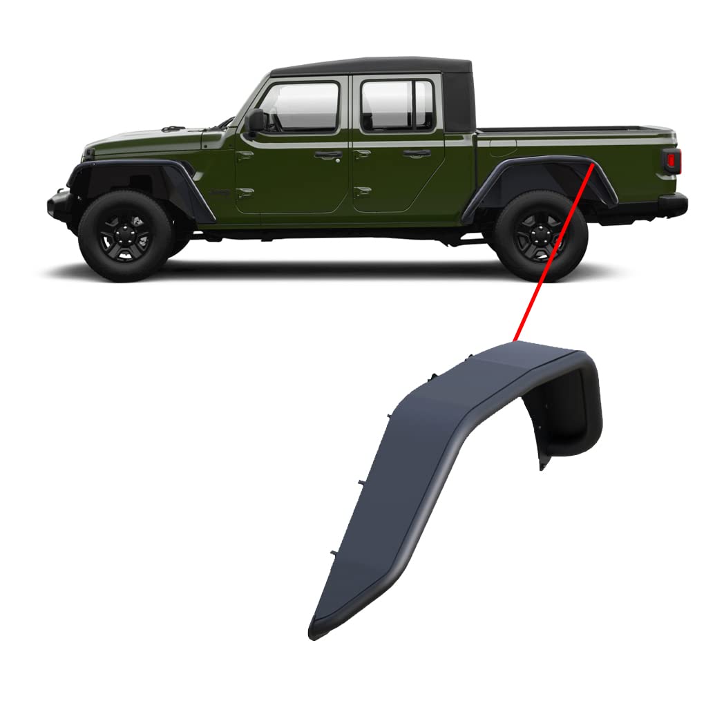 Matte Black Steel Tubular Rear Fender Flares J9165