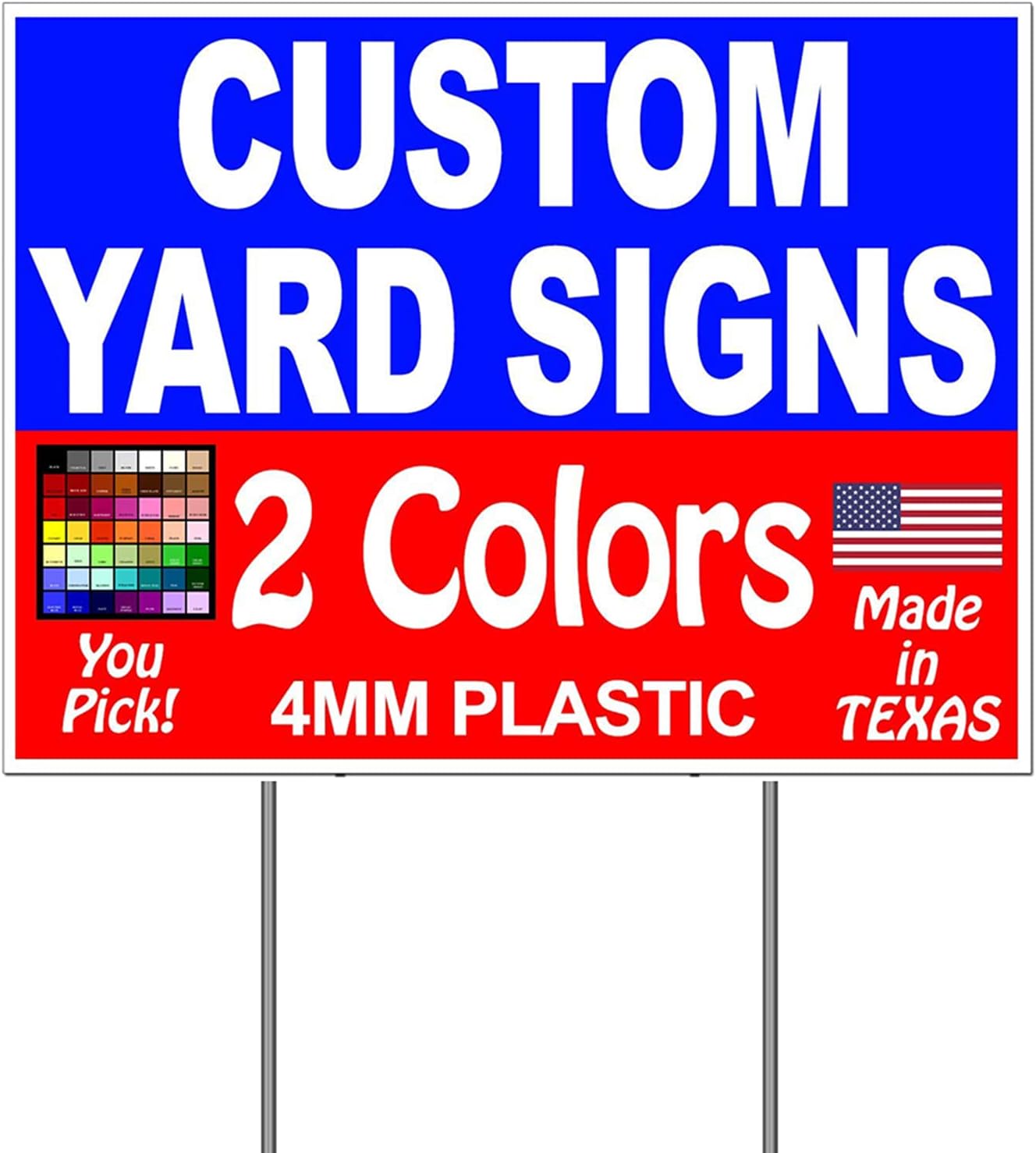 50 Pack Yard Lawn Signs with Metal Stake Stands Y81121